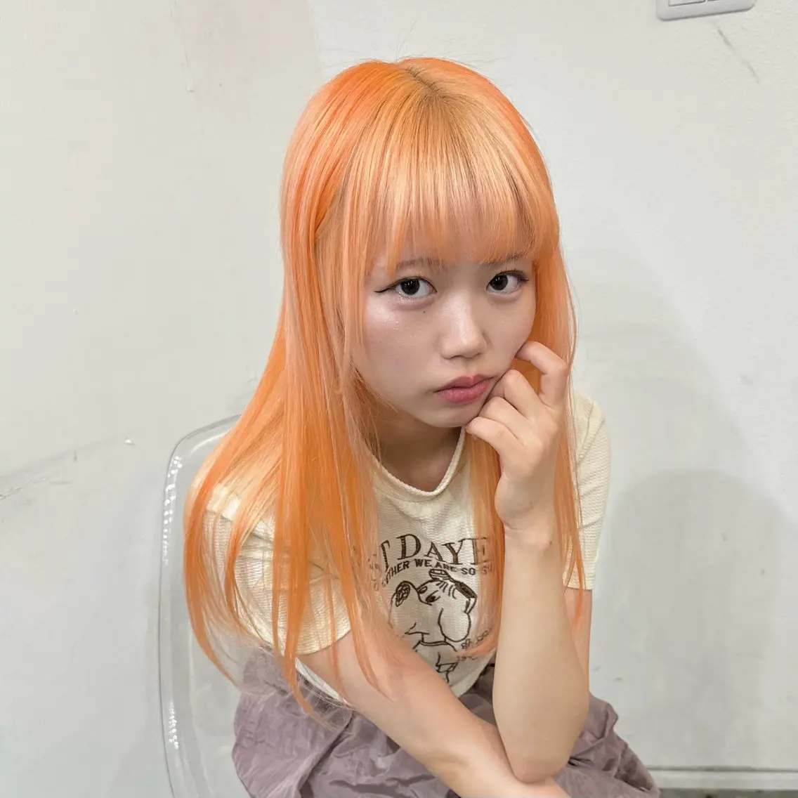 ロング カラー ヘアカラー トリートメント エクステモデル募集 💗大阪梅田/川上のヘアスタイル