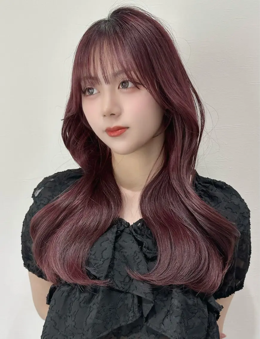 ミディアム ヘアカラー トリートメント ハイトーン/透明感 カラー🍒SHIONのヘアスタイル