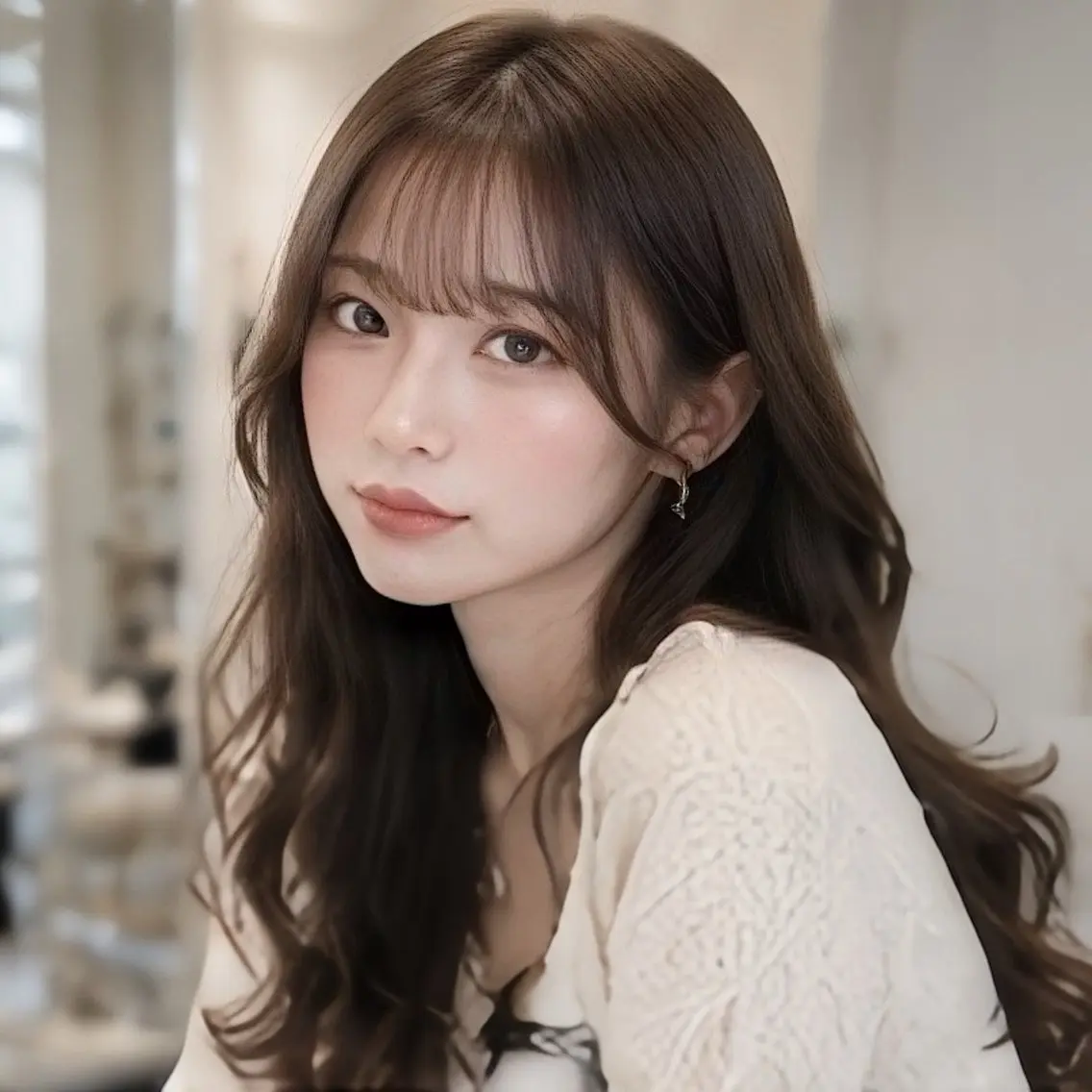 ロング レイヤー/顔まわり /縮毛矯正/おばかんのヘアスタイル