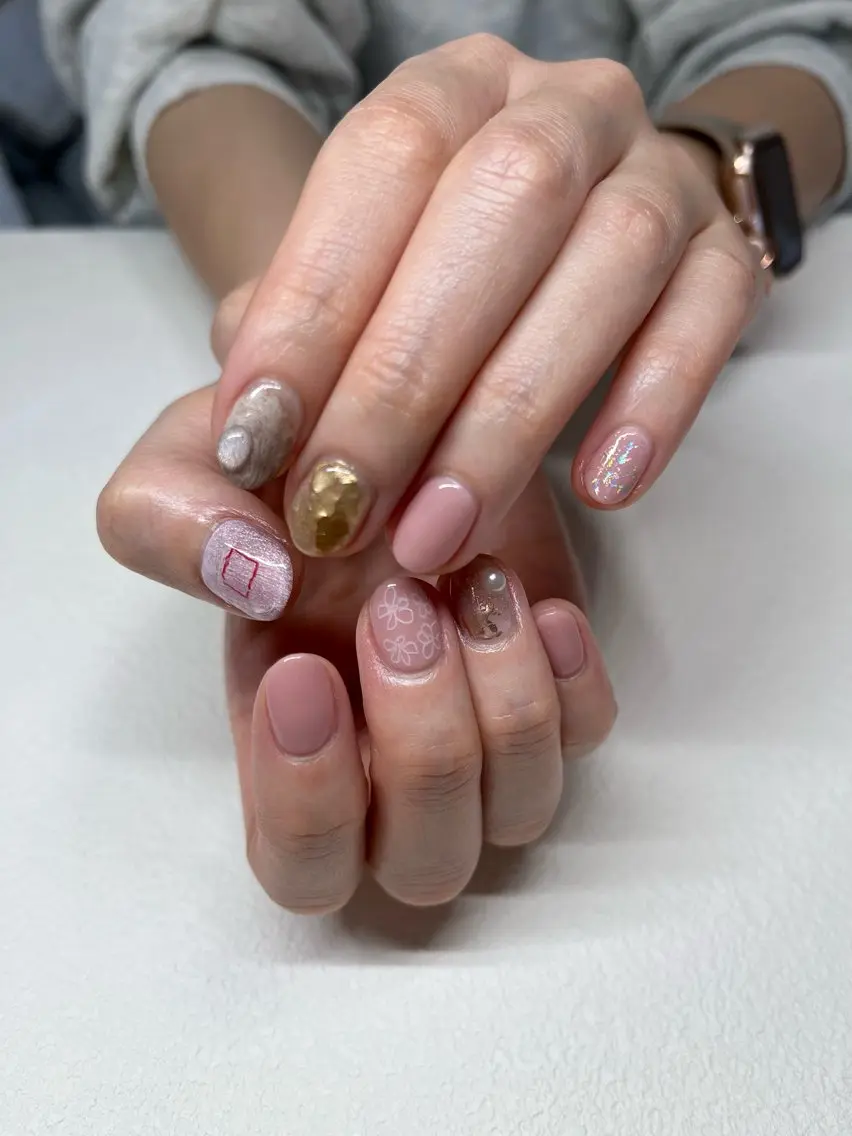 ネイル アートネイル 春ネイル HUU. riko 二俣川のネイルデザイン