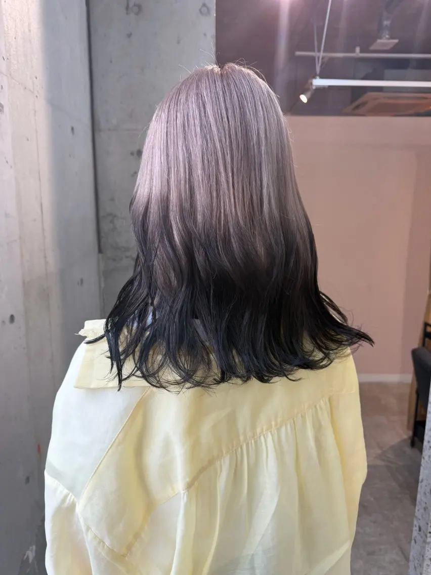 ロング カラー 黒髪 グラデーションカラー ヘアカラー SHOTO ハイトー ン/ブロンドカラーのヘアスタイル