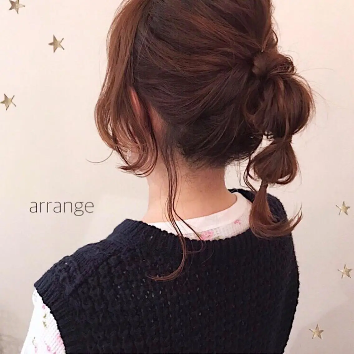 ミディアム カラー ヘアアレンジ 市川 千夏のヘアスタイル