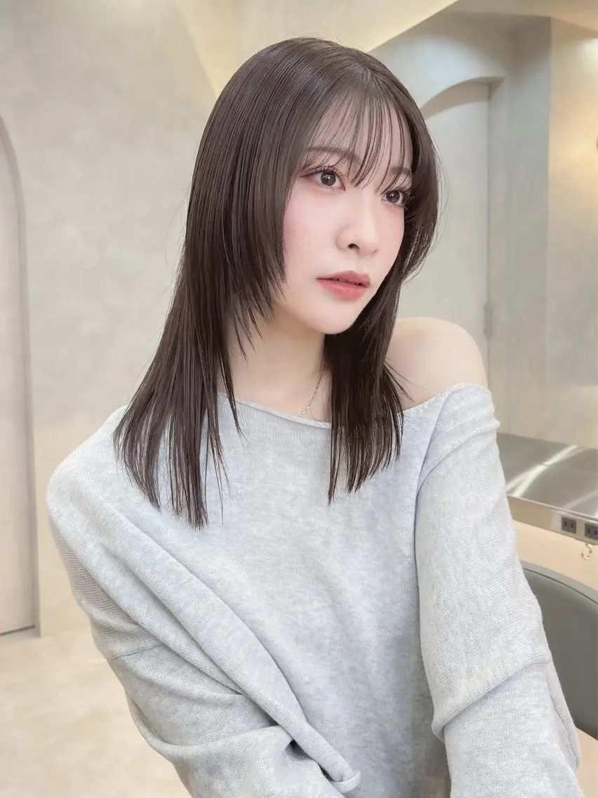 ミディアム ミディアムレイヤー レイヤーカット 縮毛矯正 カット 縮毛矯正 トリートメント 失敗しないレイヤー/ 顔まわり☀️しゅうとのヘアスタイル
