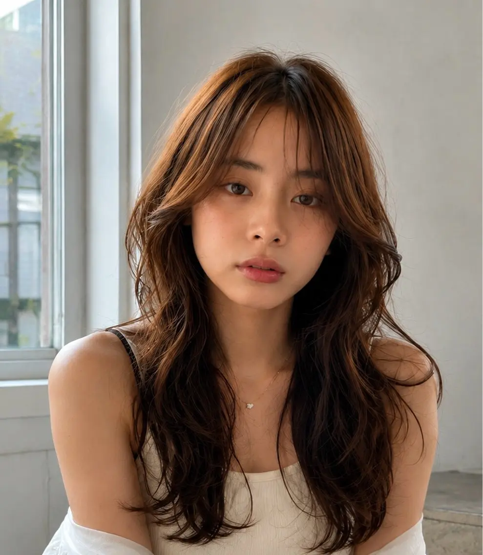 ロング パーマ 梶原 蔵人のヘアスタイル