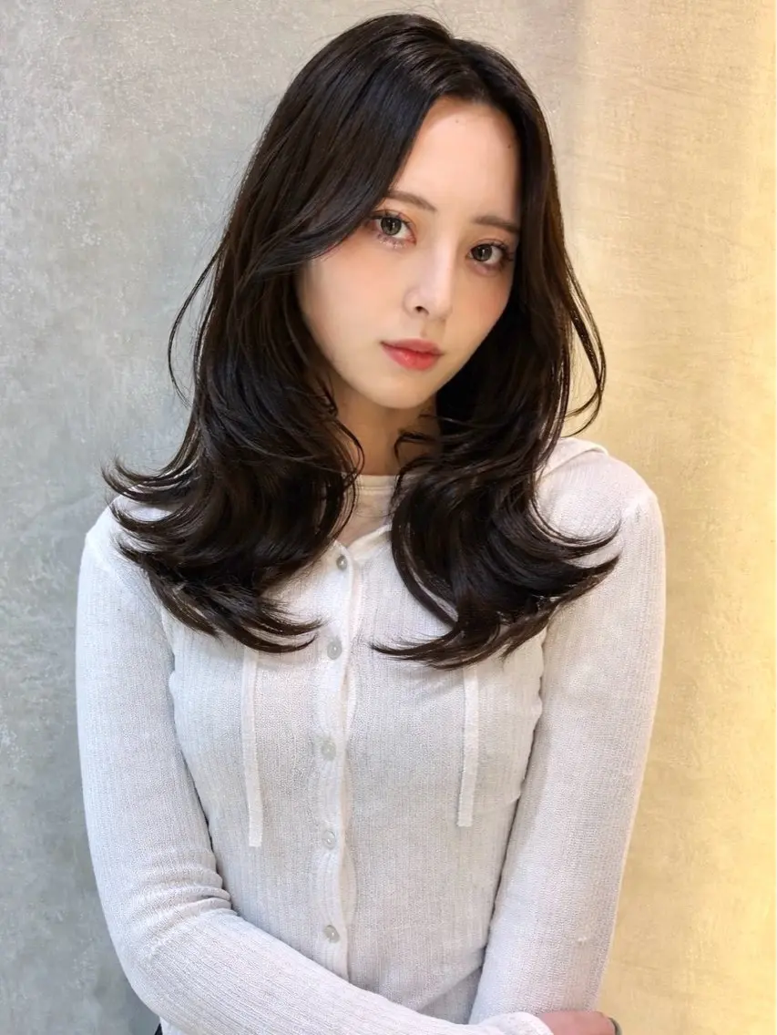 ミディアム カラー カット ヘアカラー トリートメント ❣️縮毛矯正/ボブ /カラー/渡部晃輝のヘアスタイル