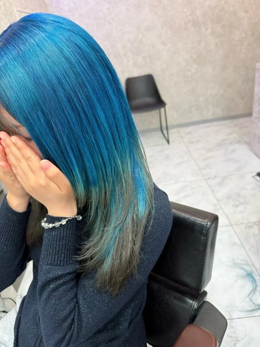 ミディアム カラー 🌺ハイトーン🌺 矢葺 なぎさ🌺🌺のヘアスタイル