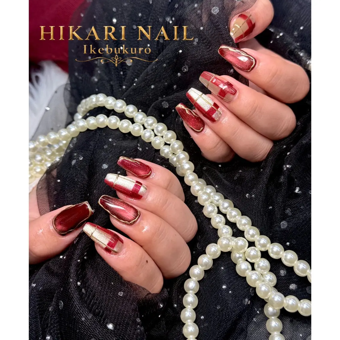 ネイル チークネイル 長さ出し フレンチネイル ガーリー ハロウィン ハンドネイル HikariNail Ikebukuroのネイルデザイン