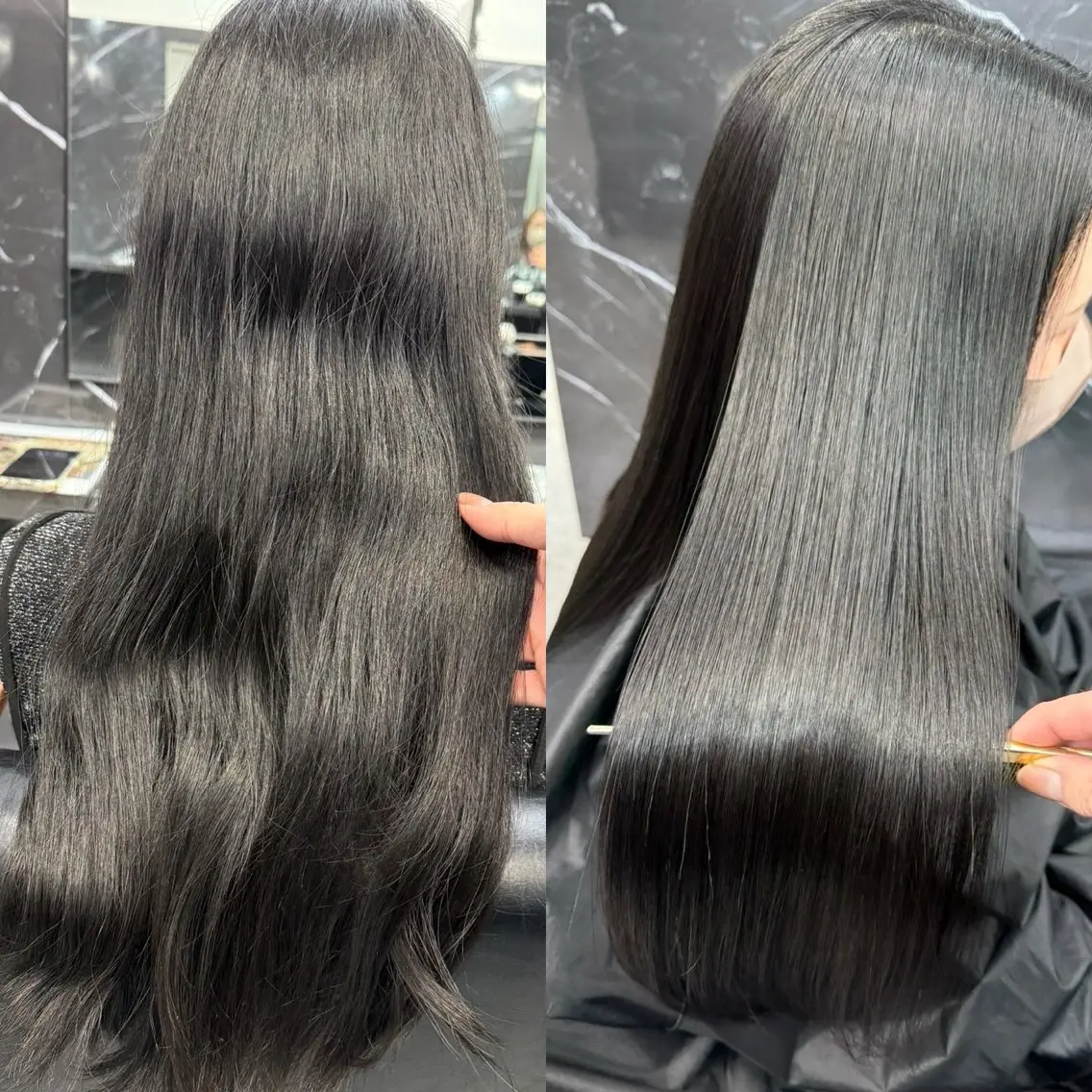 ロング 縮毛矯正 カット 縮毛矯正 トリートメント 大西 魁知のヘアスタイル