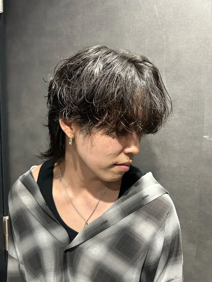 ミディアム パーマ メンズ ミディアムパーマ メンズパーマ カット パーマ 🐺森 雄飛/メンズ 韓国ヘアのヘアスタイル