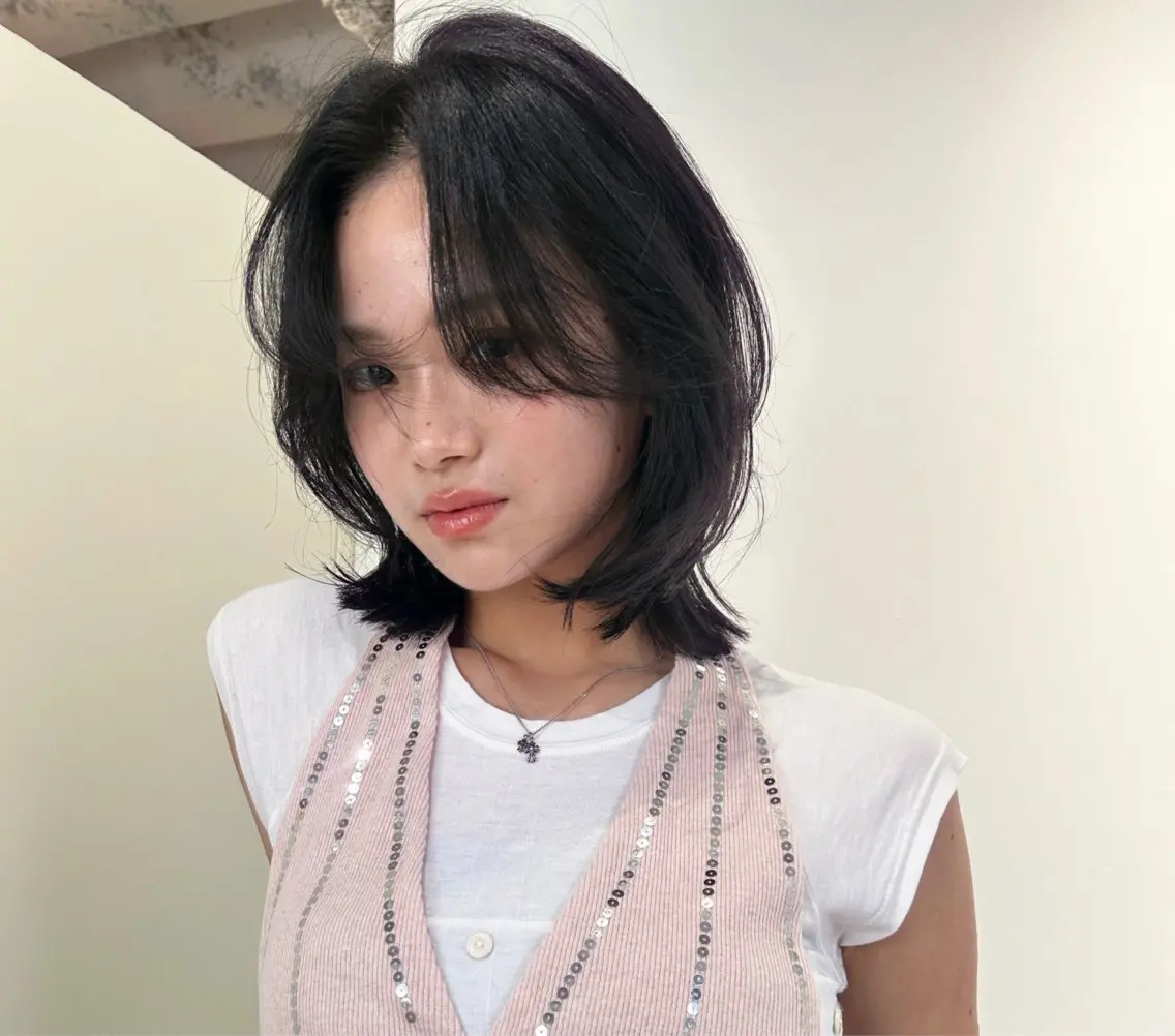 セミロング カラー ヘアアレンジ レイヤーカット カット ヘアカラー トリートメント 🎀suzuna 透明感colorのヘアスタイル