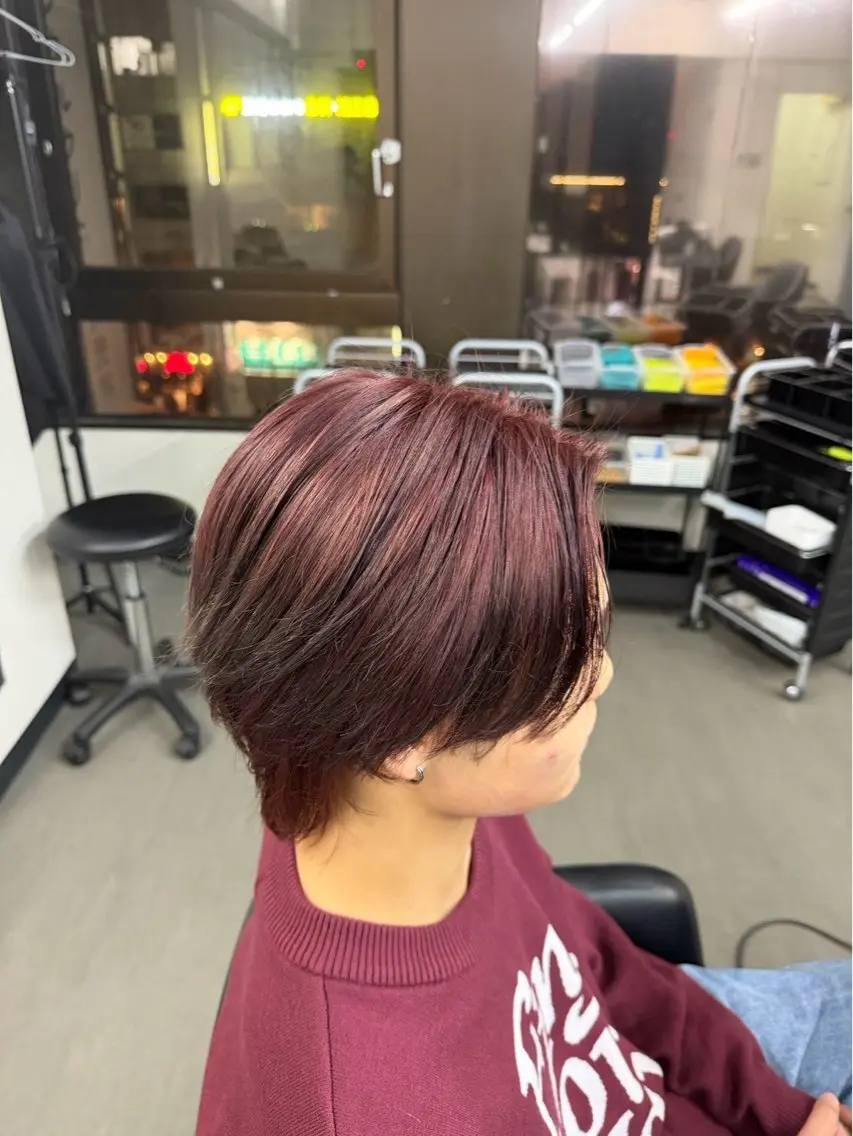 ショート カラー メンズ ヘアカラー ウチダ🦖 メンズカラーのヘアスタイル