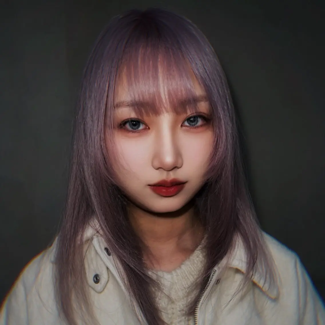セミロング カラー ブリーチ ケアブリーチ デザインカラー ハイトーンカラー ハッシュカット カット トリートメント ハイトーン/レイヤー しゅーたのヘアスタイル