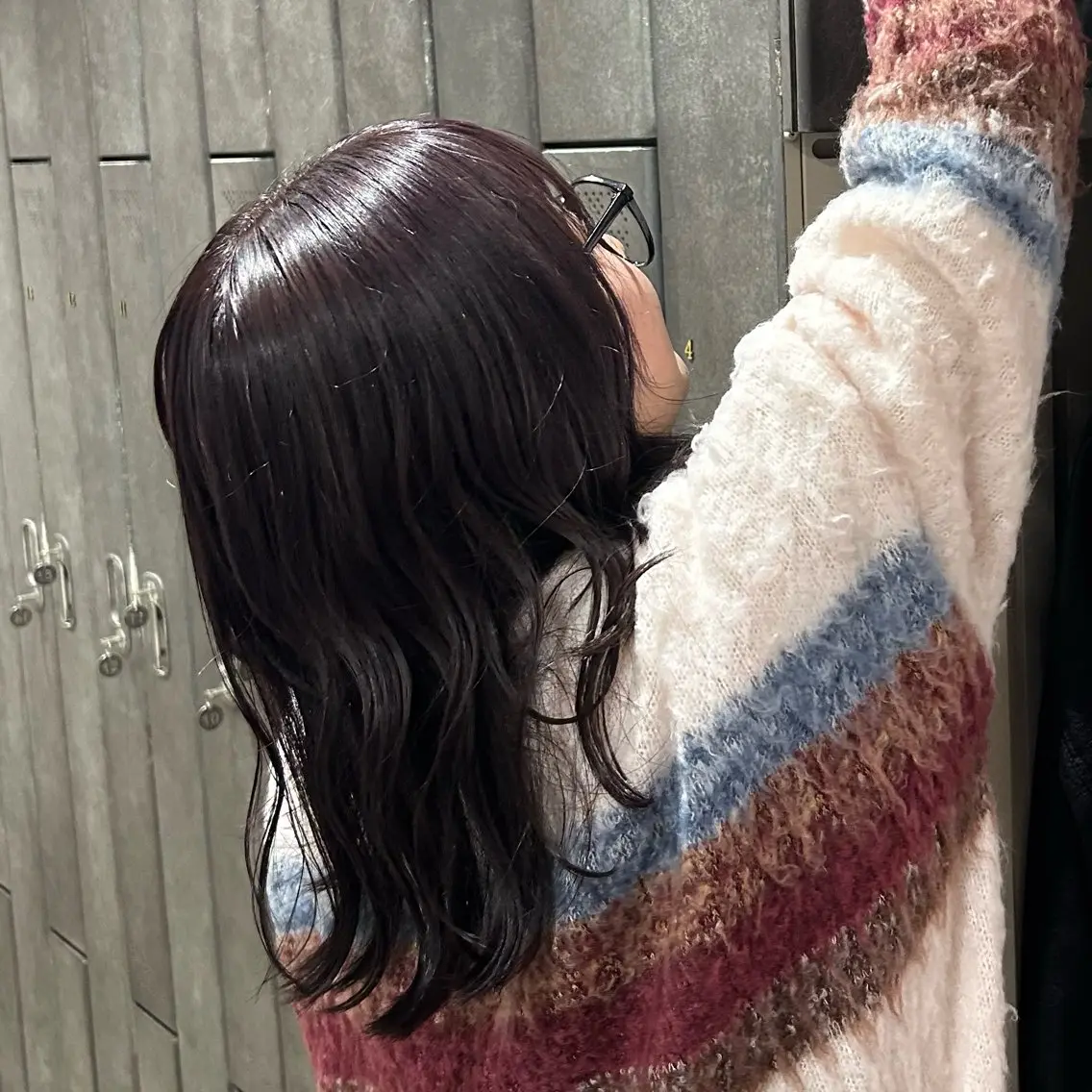 ミディアム カラー グレージュ ラベンダーカラー ラベンダーグレージュ ラベンダーグレー ヘアカラー nana/ボブ/ レイヤー/梅田のヘアスタイル