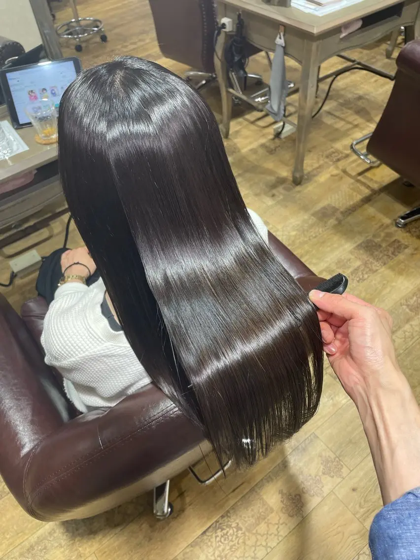 ミディアム 髪質改善&白髪ぼかし スタイリスト近藤宏樹のヘアスタイル