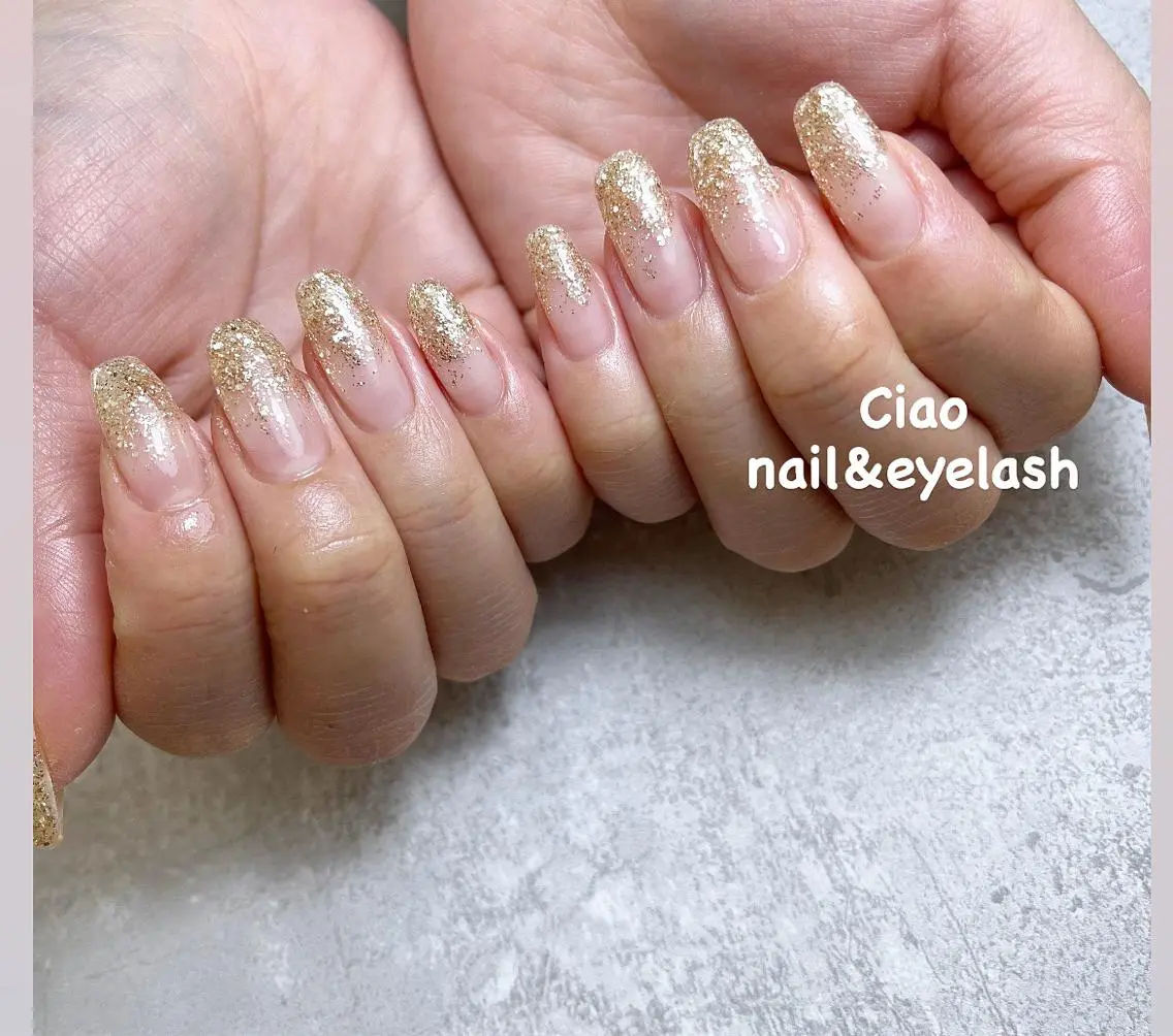 ネイル アートネイル ジェルネイル グラデーション ラメ(グリッター) ラメグラデーション #Amin nail salonのネイルデザイン