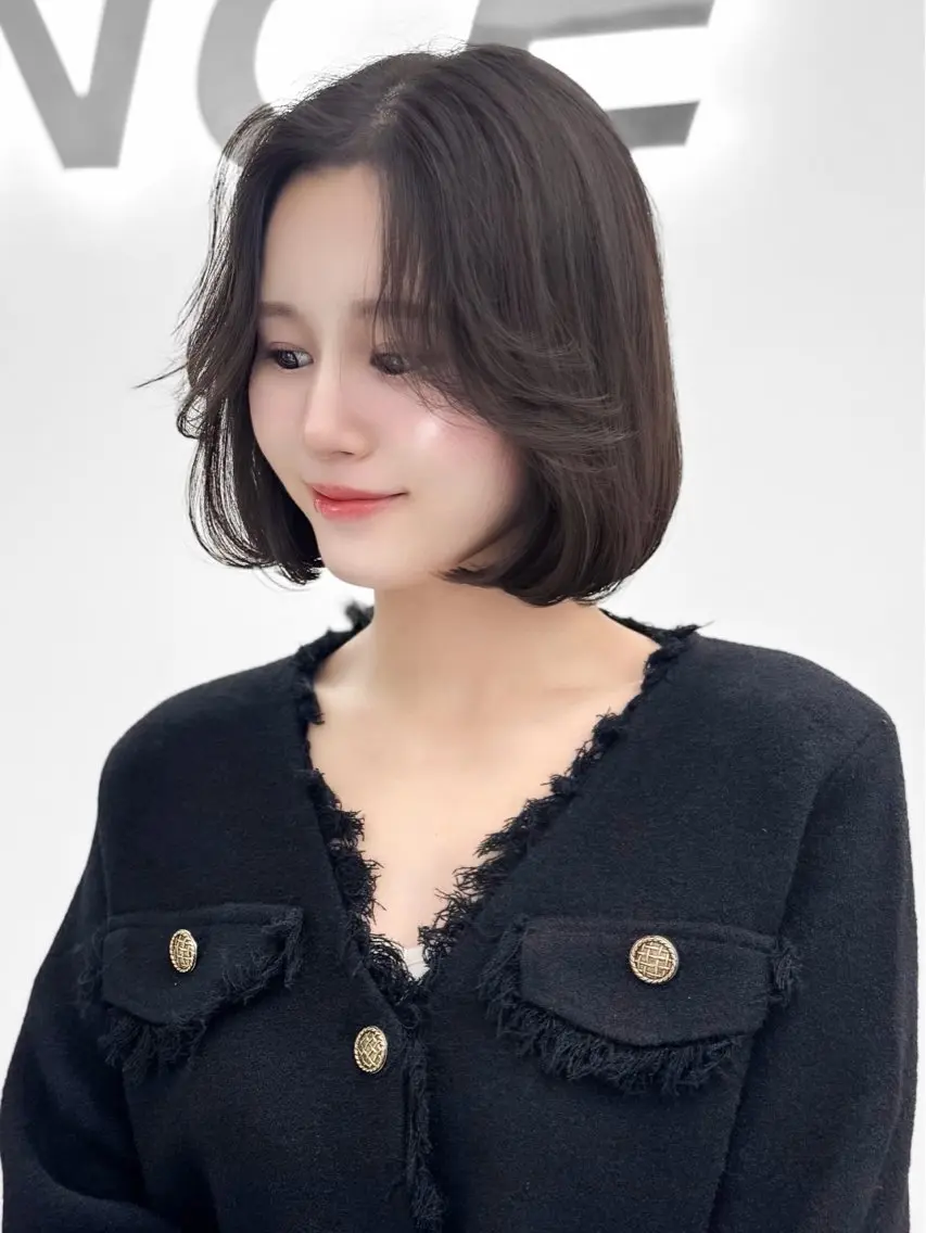 ミディアム カラー ヘアアレンジ カット トリートメント ヘアセット 縮毛矯正🤍 盛れるボブ/ひかりのヘアスタイル