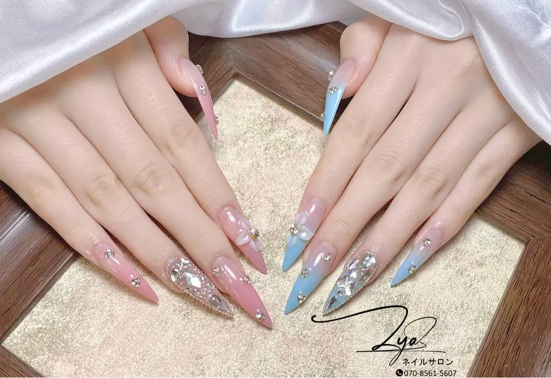 ネイル 長さ出し ネイルチップ Lya Nail Salonのネイルデザイン