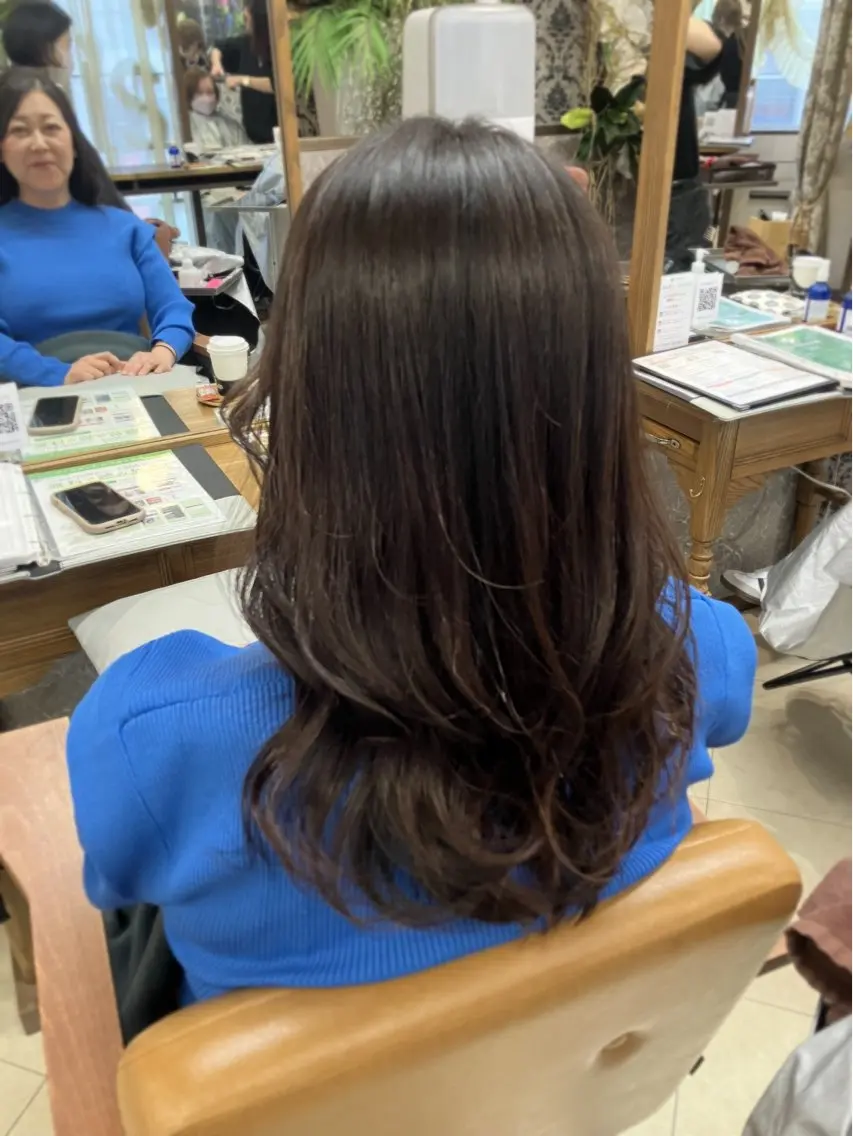ロング 阿部 雲母のヘアスタイル
