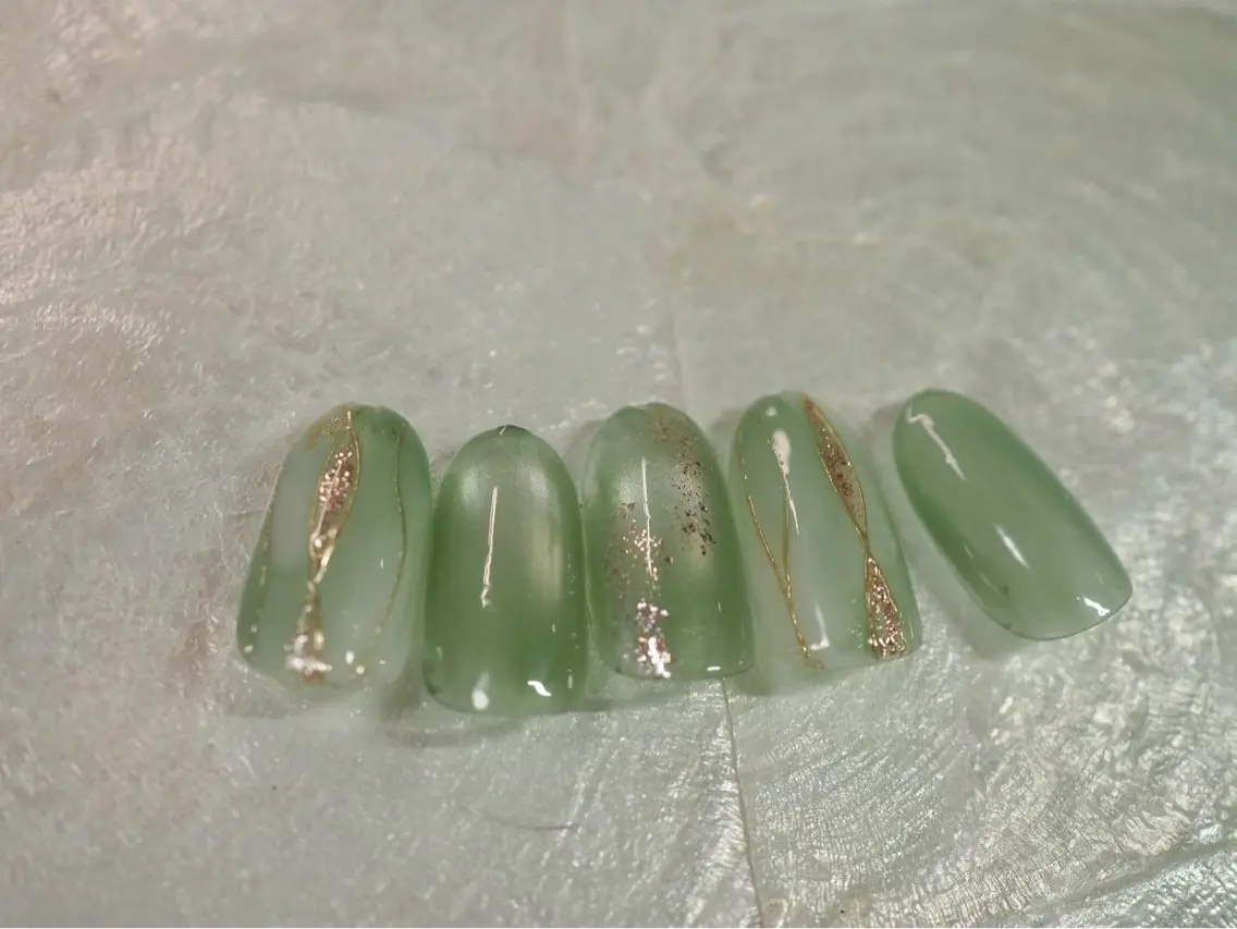 ネイル オーロラネイル 桜ネイル フラワーネイル フットネイル フレンチネイル ハンドネイル kikinail 溝の口のネイルデザイン