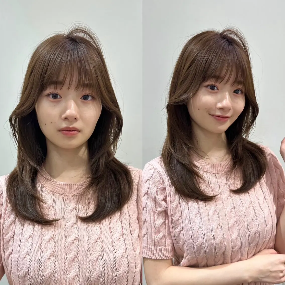 【レディース専用クーポン🙆‍♀️】韓国風全体カット+3Step髪質改善トリートメント💖の写真