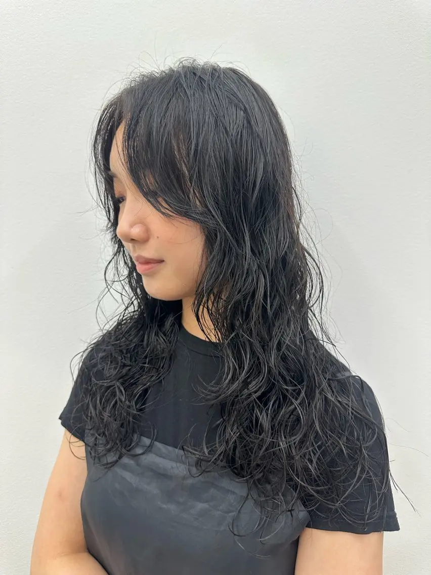 ロング パーマ カット パーマ ボブパーマ/デジパ 松原吹季のヘアスタイル