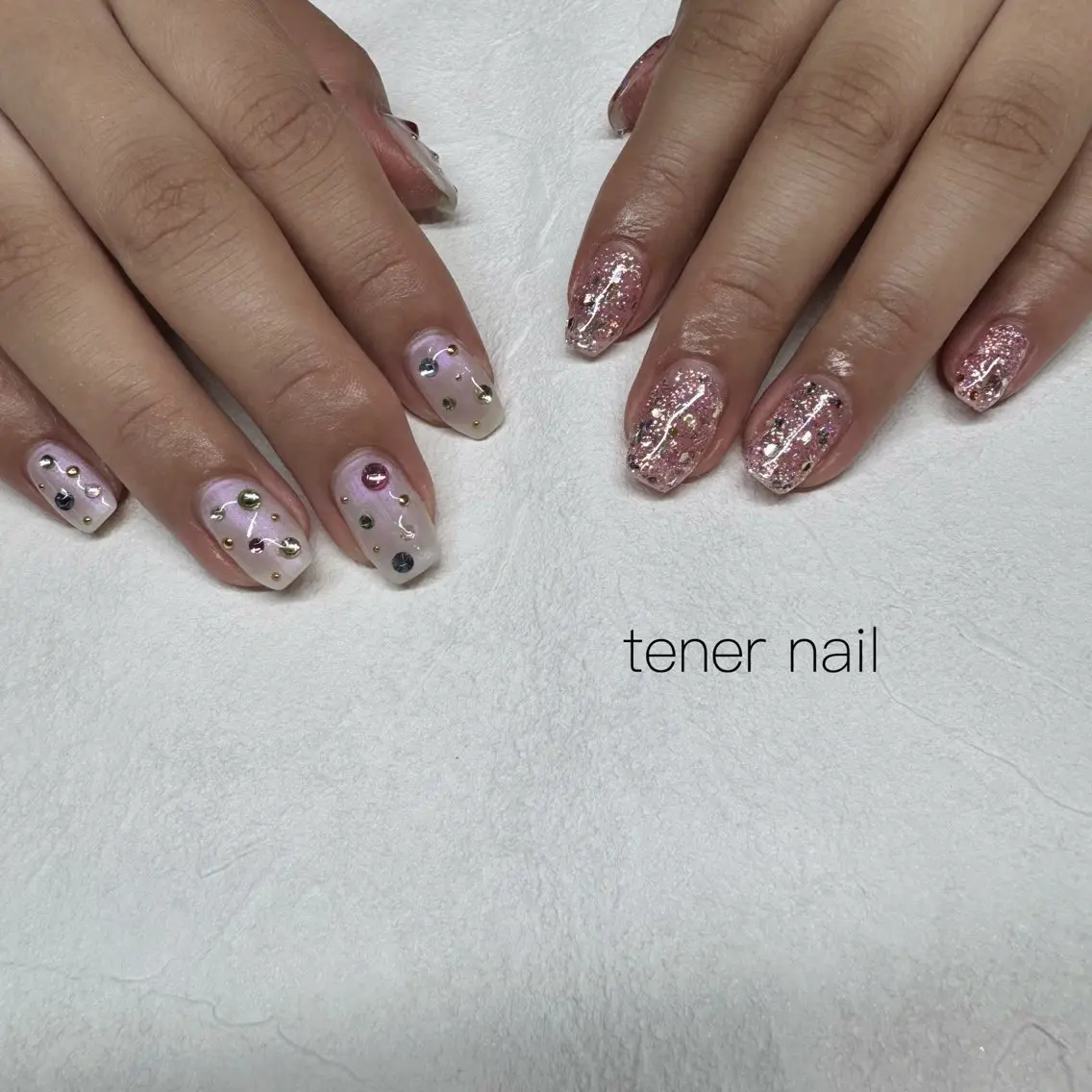 ネイル ドット ラメ(グリッター) ハンドネイル テネルネイル tener nailのネイルデザイン