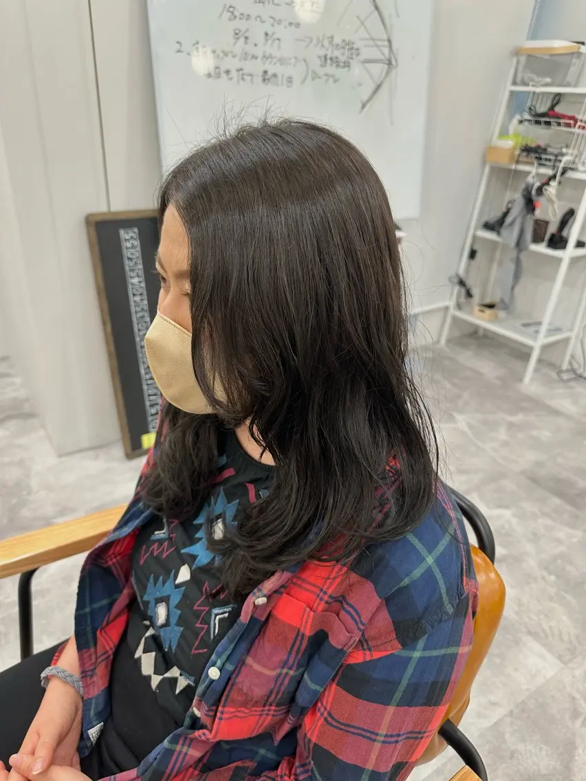 セミロング カラー カット ヘアカラー ROPE🫧 フウカのヘアスタイル