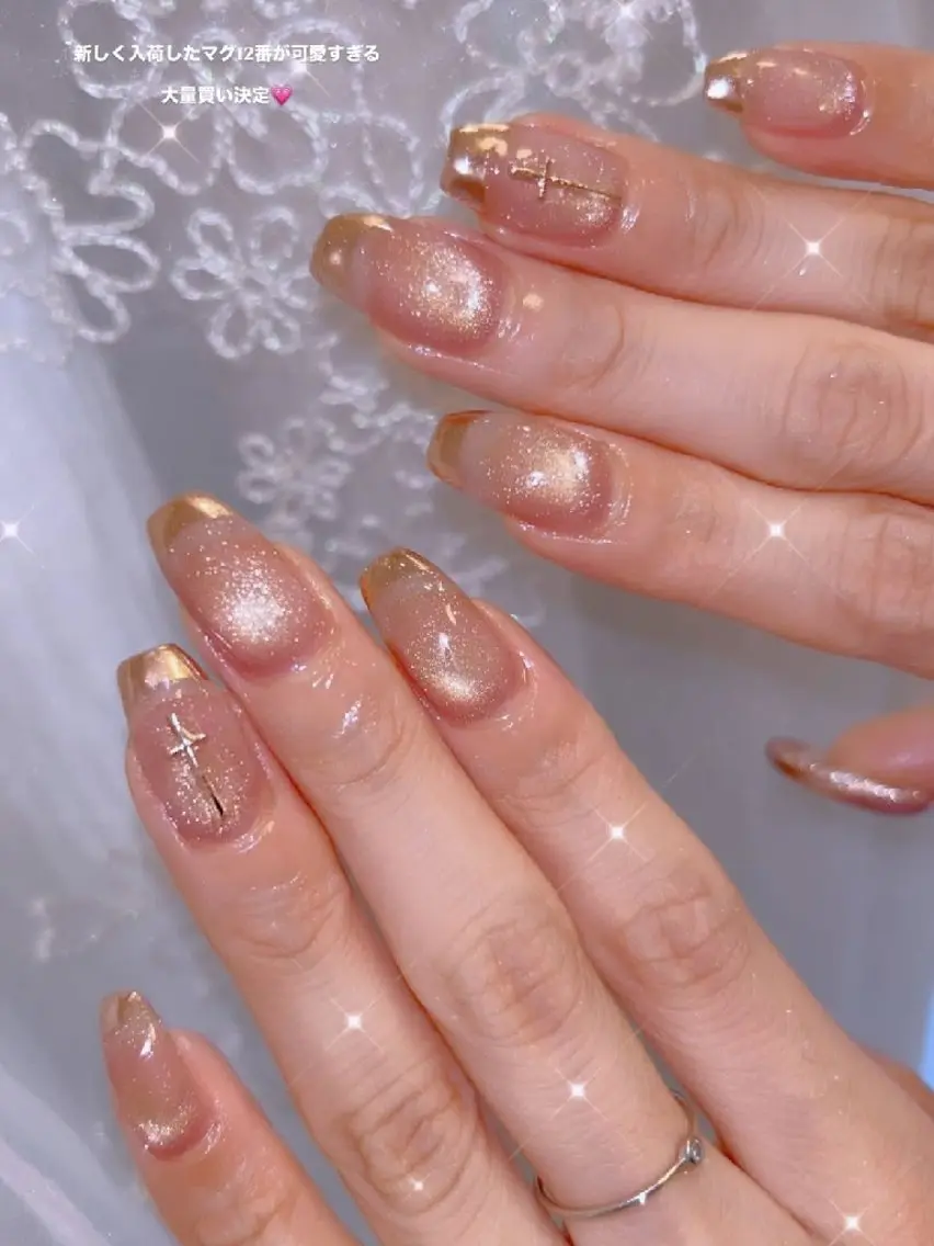 ネイル 長さ出し ジェルネイル 韓国ネイル マグネットネイル ニュアンスネイル ハンドネイル I LOVE ME NAIL.。.:*♡のネイルデザイン