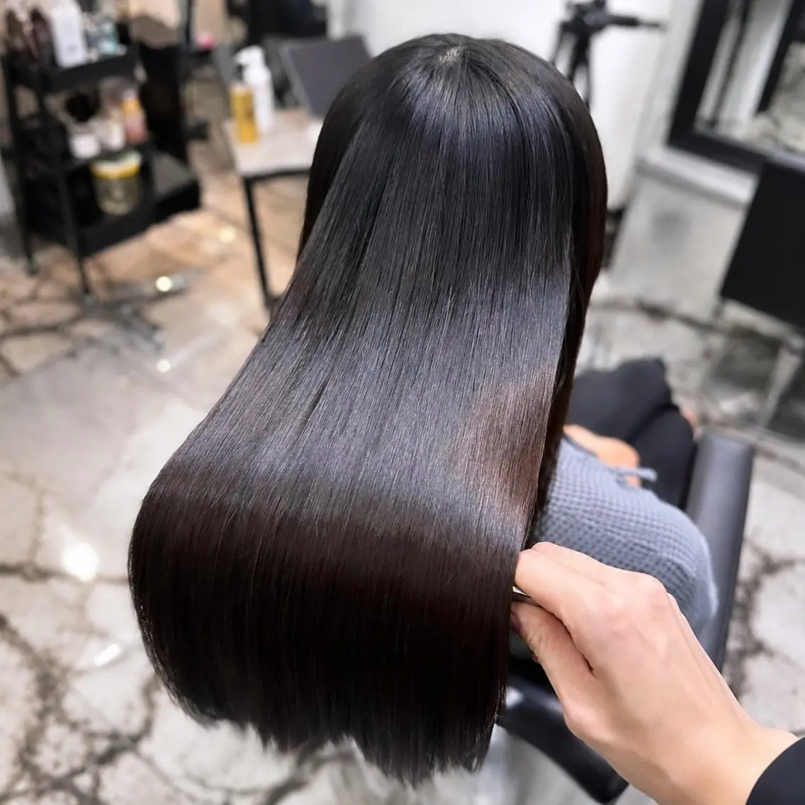 ロング パーマ 縮毛矯正 トリートメント ブリーチ縮毛矯正/ 髪質改善/西野和裕のヘアスタイル