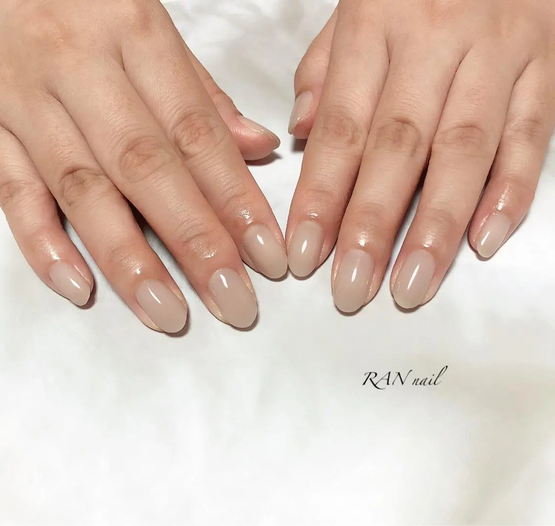 ネイル オフィスネイル ワンカラーネイル 春ネイル 夏ネイル ハンドネイル フットネイル RAN nailのネイルデザイン