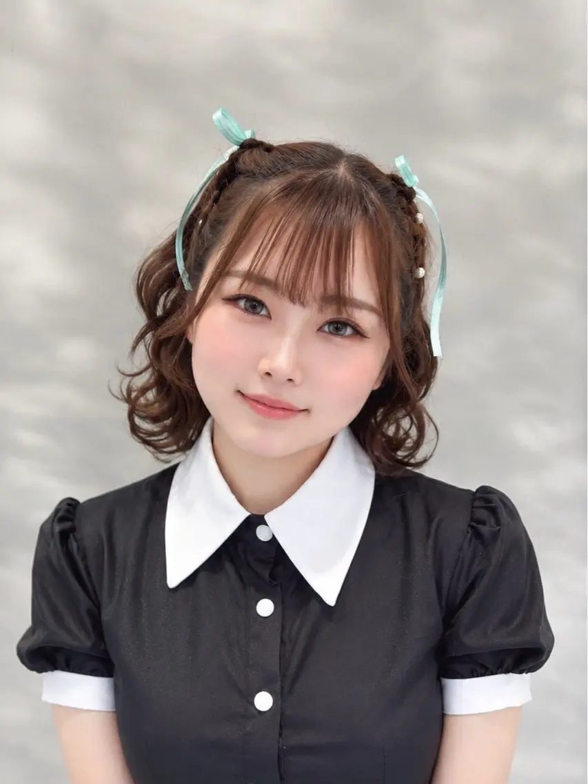 ミディアム ヘアアレンジ ヘアセット 🫧Maho【浦和】 艶カラー/ヘアメ🫧のヘアスタイル