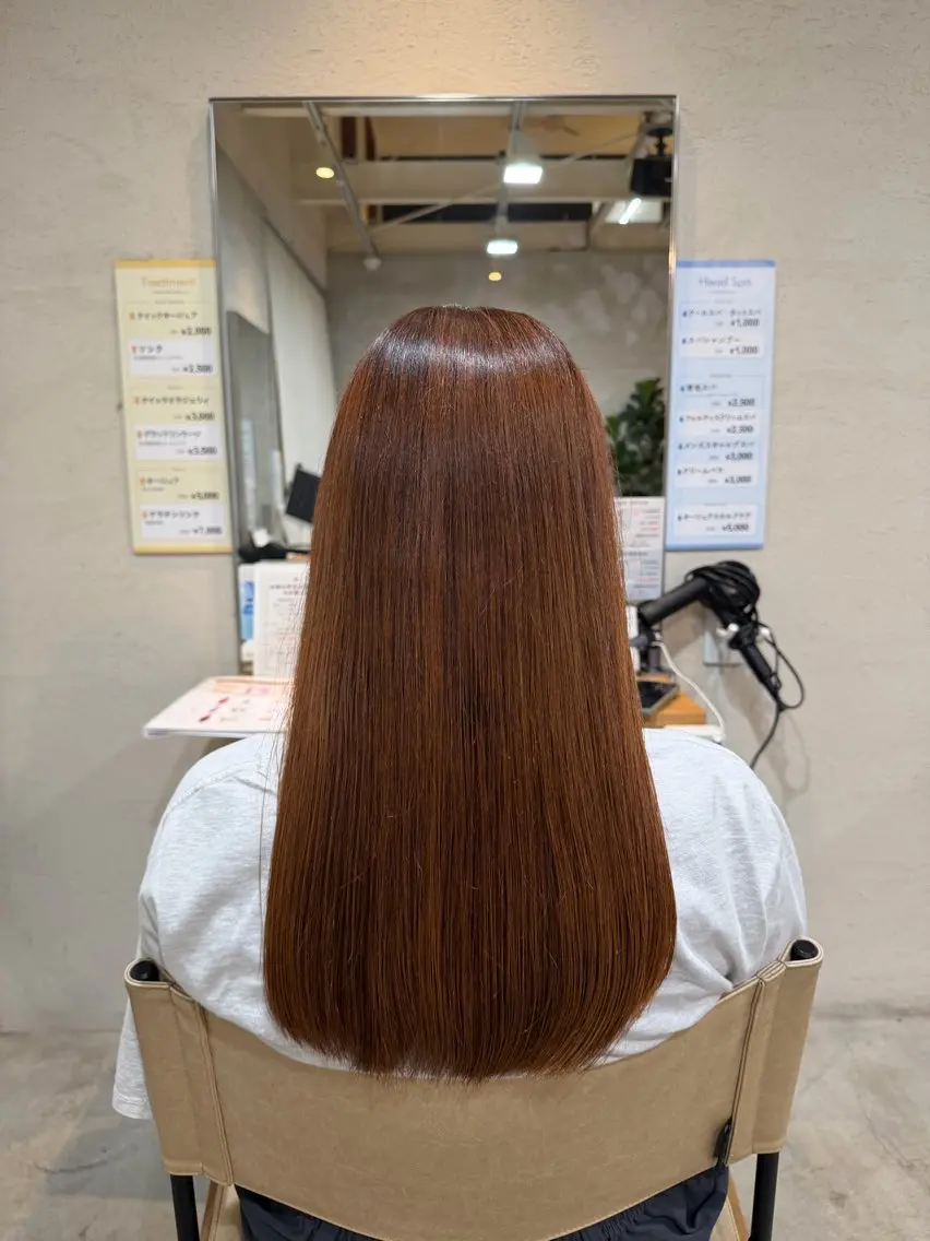 カラー ブラウンカラー オレンジ オレンジブラウン ヘアカラー ty-s peak 🎀りおん🎀のヘアスタイル