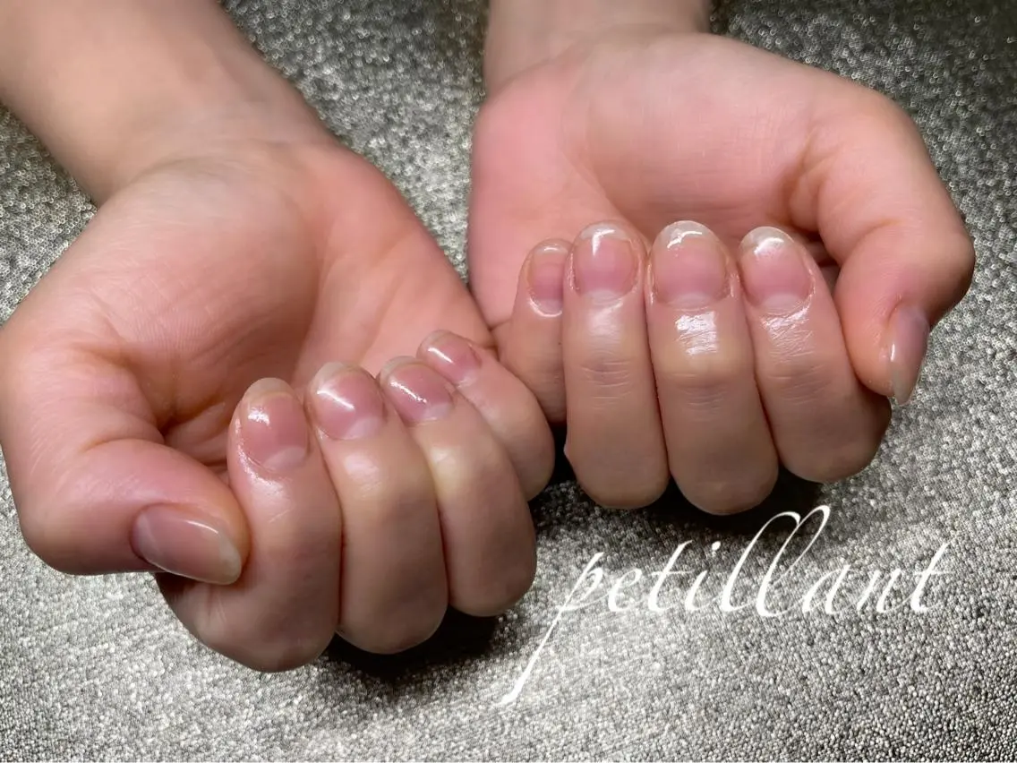 ネイル クリアネイル ジェルネイル nail salon petillantのネイルデザイン