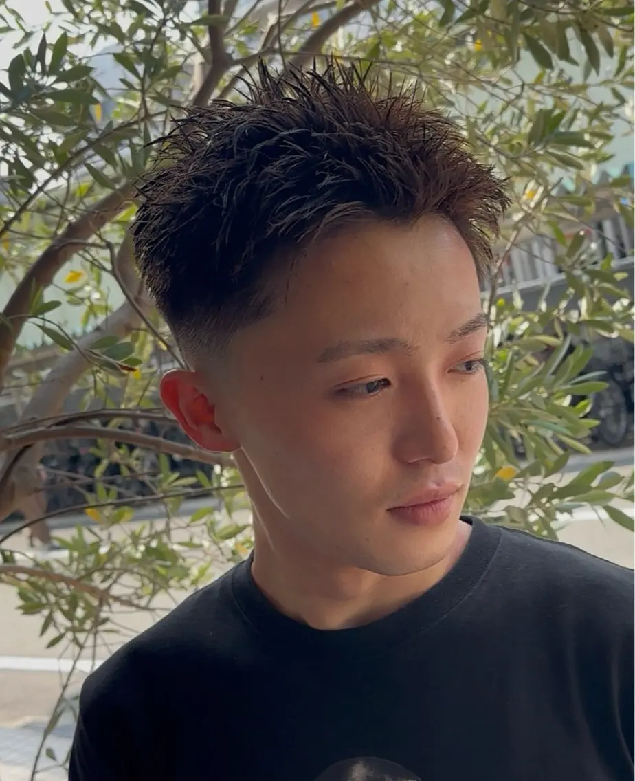 メンズ メンズパーマ スパイキーショート カット 年間2000名担当◎ パーマ職人/仲原佑樹のヘアスタイル