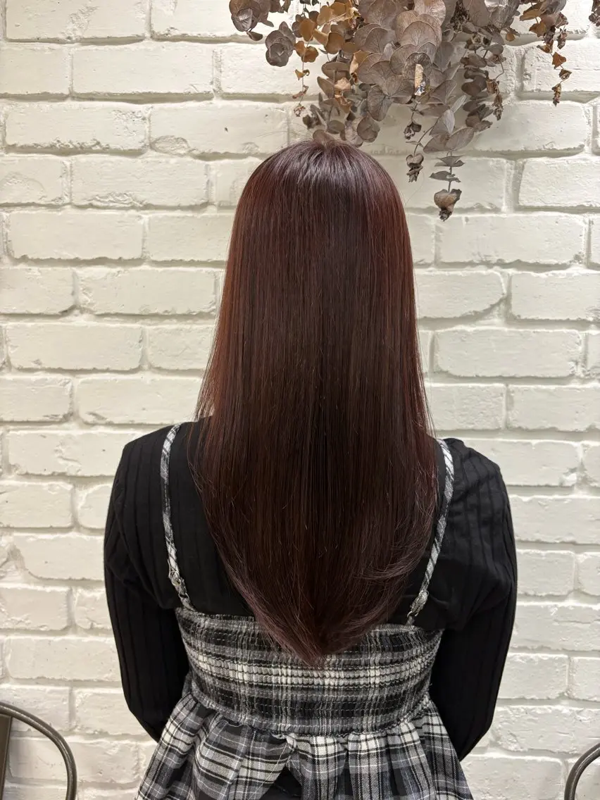ロング ヘアカラー トリートメント 髪質改善トリートメン ト/縮毛矯正/ゆうなのヘアスタイル