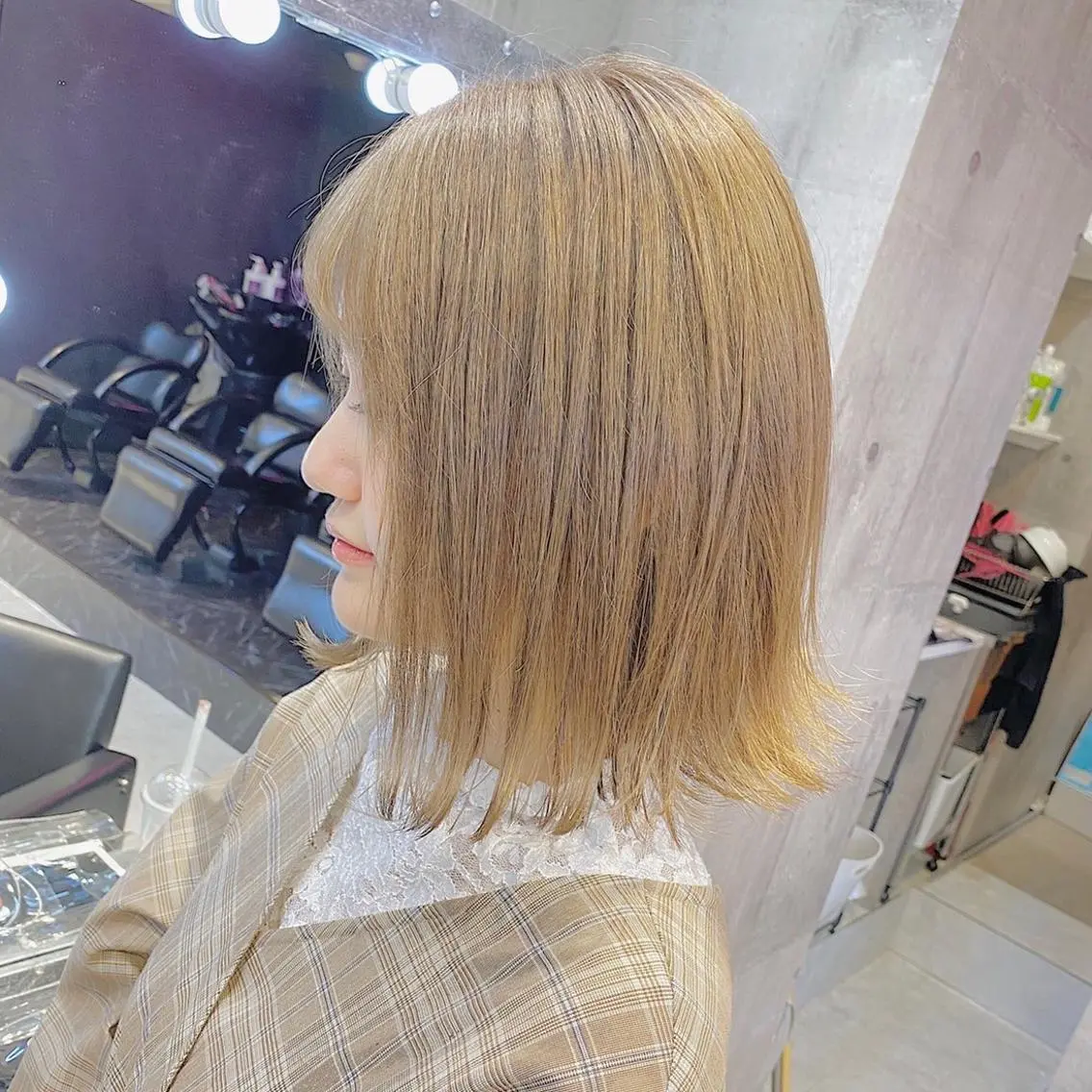 ミディアム カラー ヘアアレンジ メンズ キッズ ブリーチの髪様 MASATOのヘアスタイル