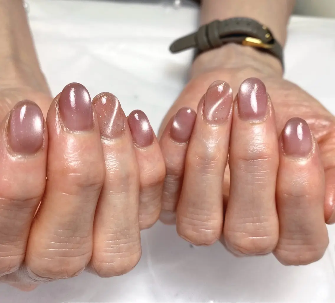 ネイル アートネイル マグネットネイル ワンカラーネイル Eclat. Nailのネイルデザイン