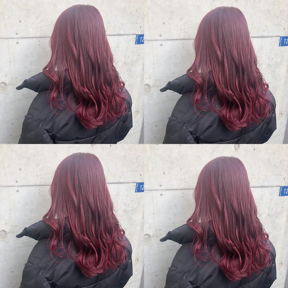 ロング カラー パーマ ヘアアレンジ メンズ キッズ ネイル マツエク・マツパ ボルドーカラー ボルドー M字・前髪割れ 改善メンズ特化/栢沼のヘアスタイル