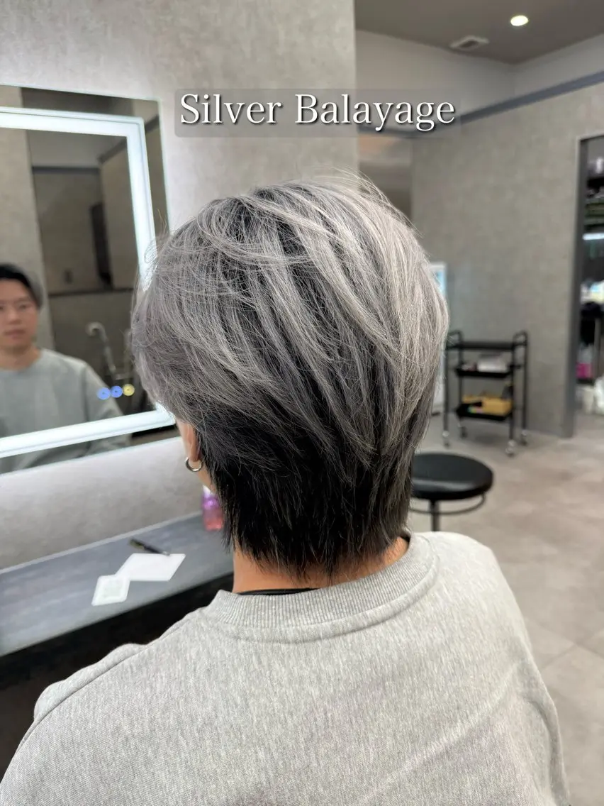 ショート カラー パーマ メンズ メンズバレイヤージュ バレイヤージュ レイヤーカット カット ヘアカラー メンズ特化 👑YUTAのヘアスタイル