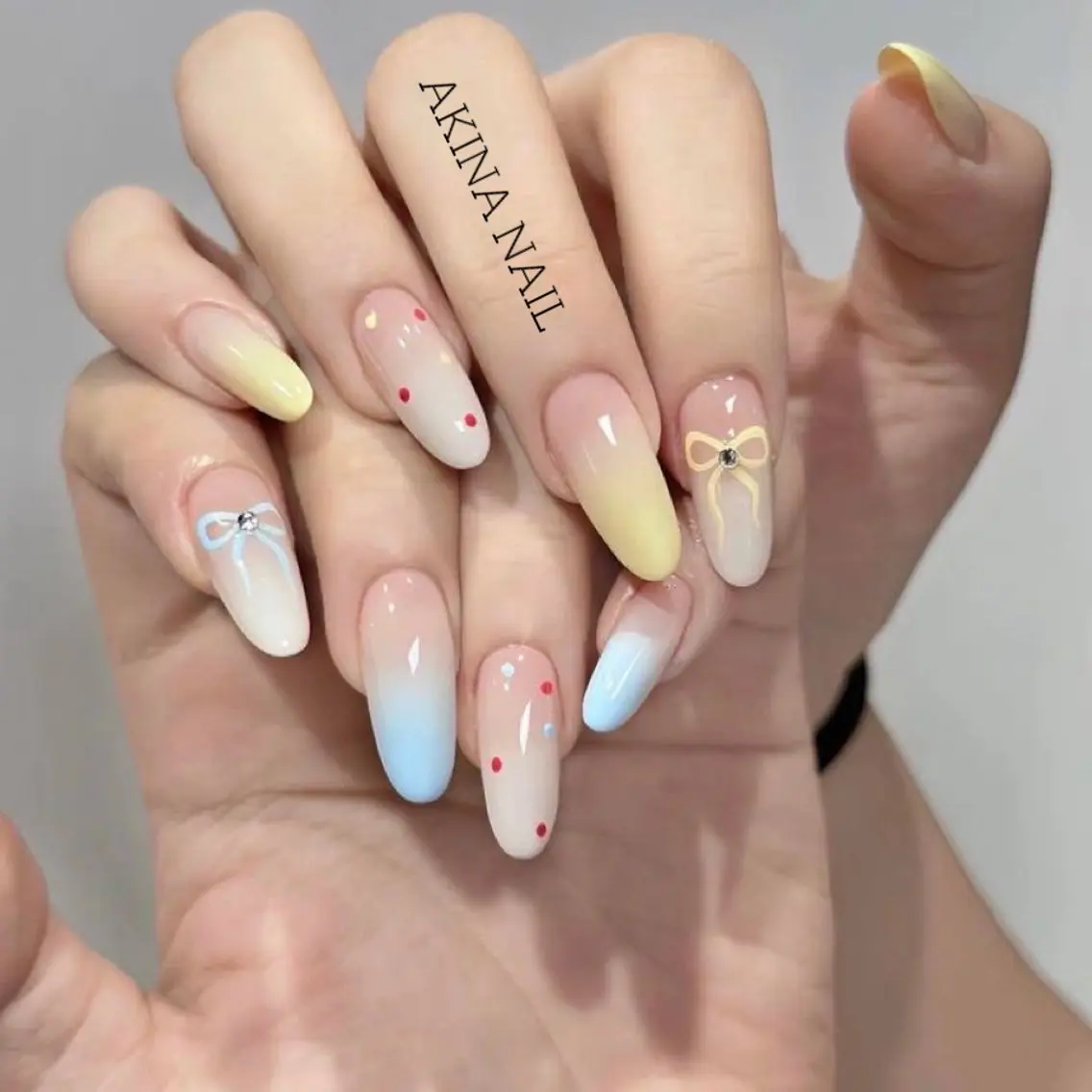 セミロング ハンドネイル Akina Nail 亀戸のネイルデザイン