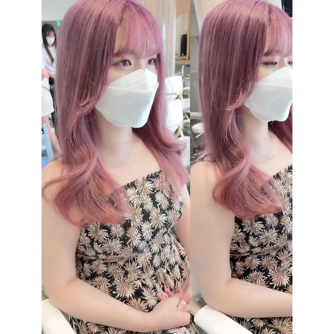 ロング カラー ブリーチ ピンクカラー ホワイトピンク ヘアカラー miyu /トレンド カラー×艶髪のヘアスタイル