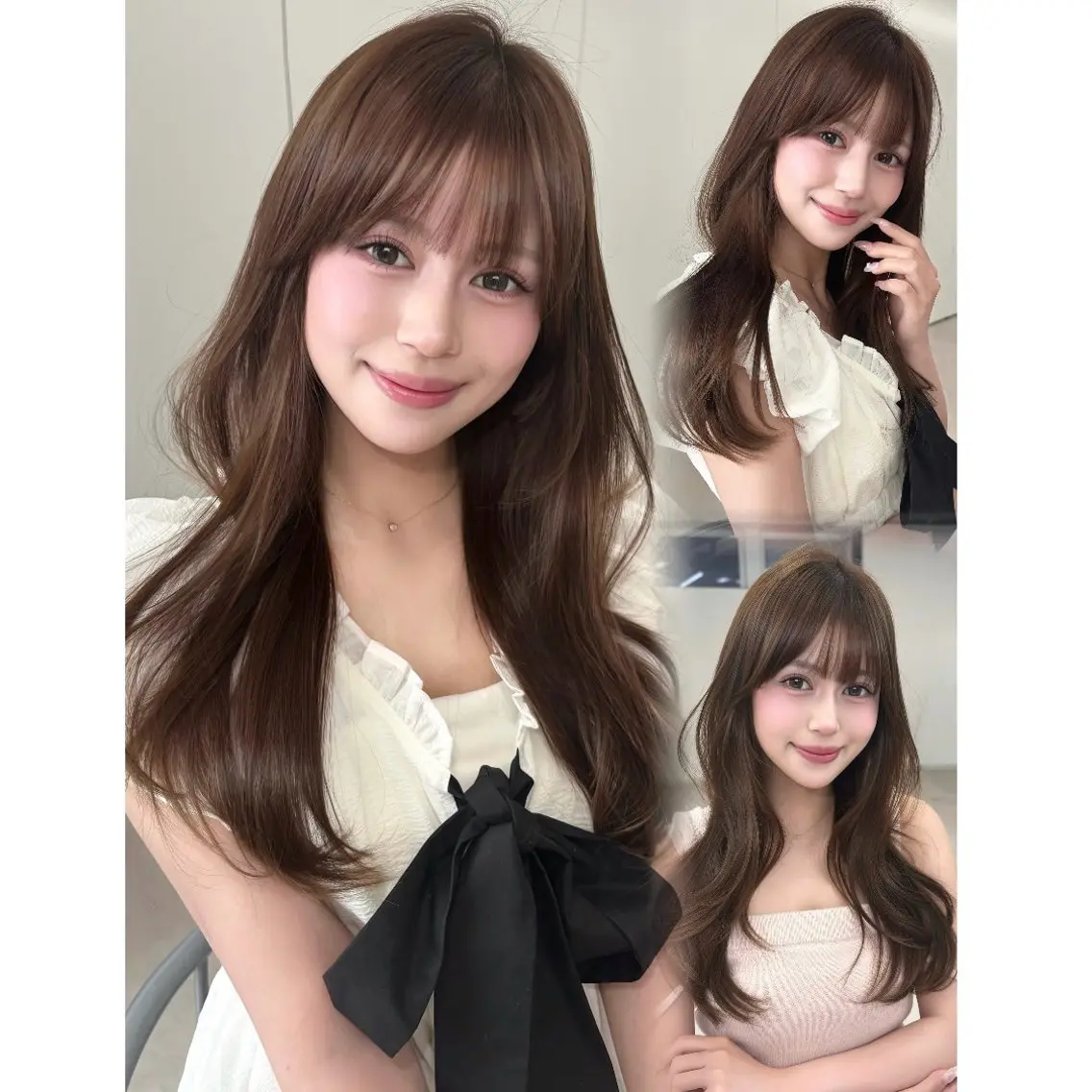ロング カラー 透明感カラー イルミナカラー レイヤーカット カット ヘアカラー トリートメント 透明感カラー ♡𝐒𝐚𝐤𝐢♡のヘアスタイル
