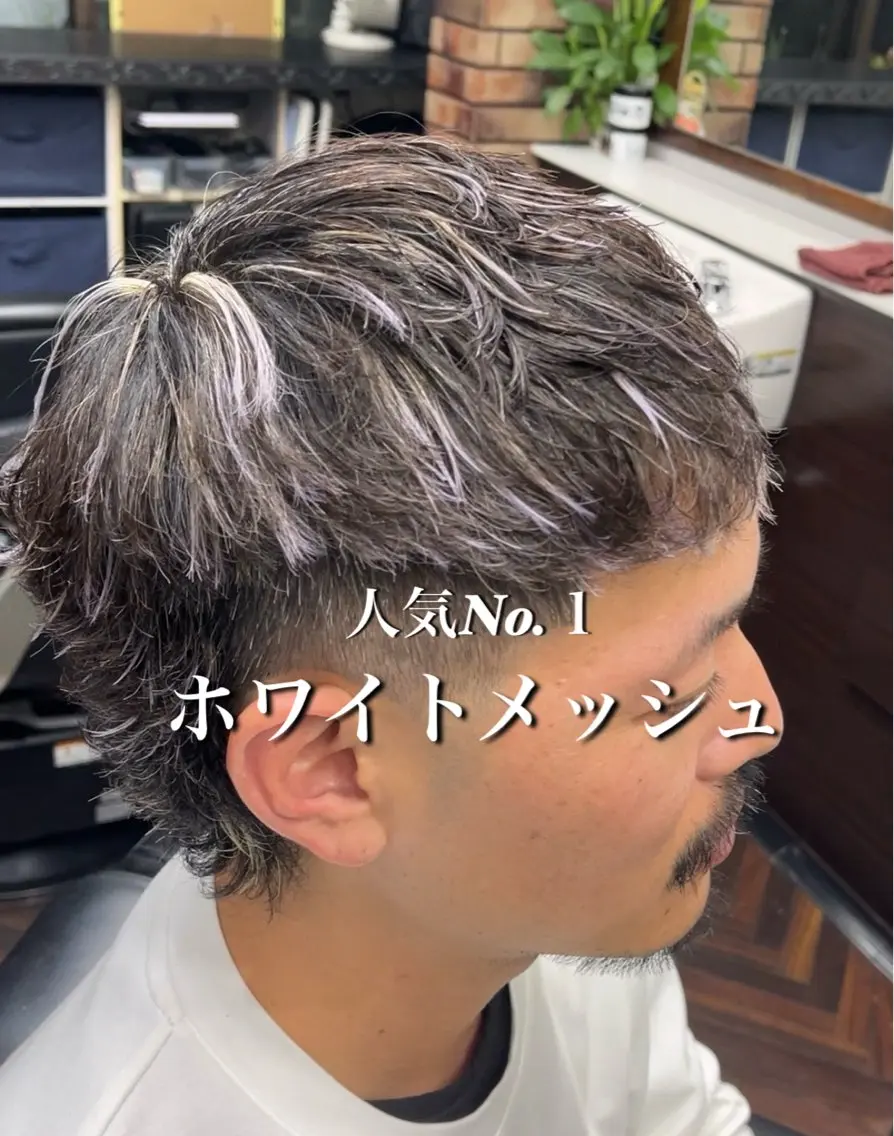【¥3,000｜メンズメッシュモデル募集🔥】ホワイトメッシュの写真