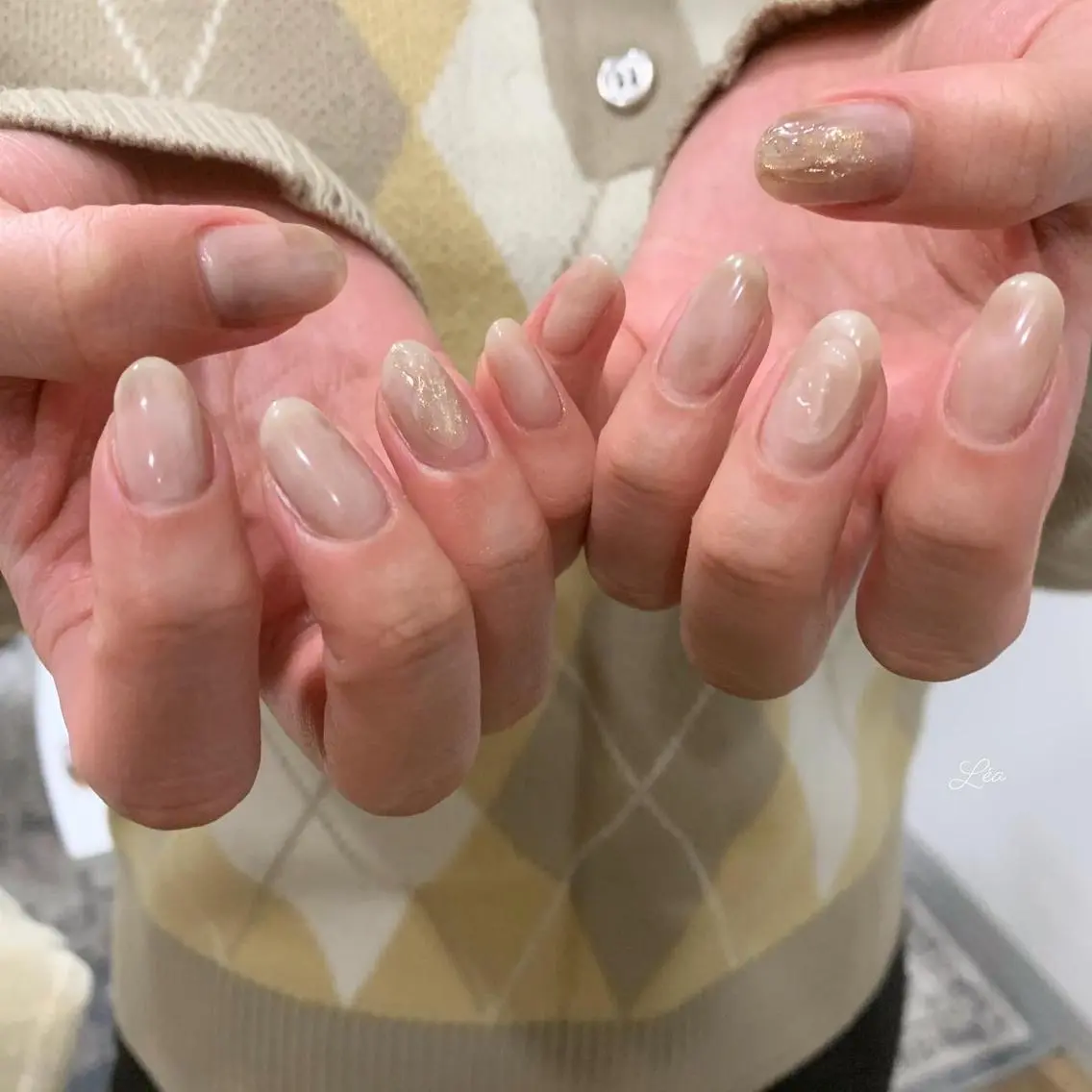 ネイル ジェルネイル 持ち込み パラジェル ソフトジェル Léa nailのネイルデザイン