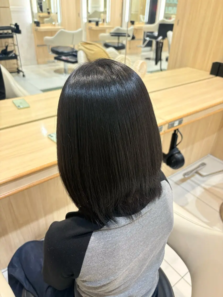 ミディアム 縮毛矯正 トリートメント 🍓透明感カラー/ 縮毛矯正 いちか🍓のヘアスタイル