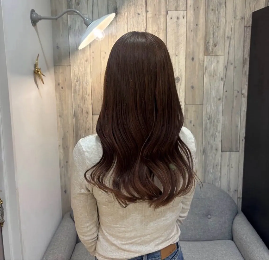 ロング カラー ヘアカラー 上村 七海のヘアスタイル