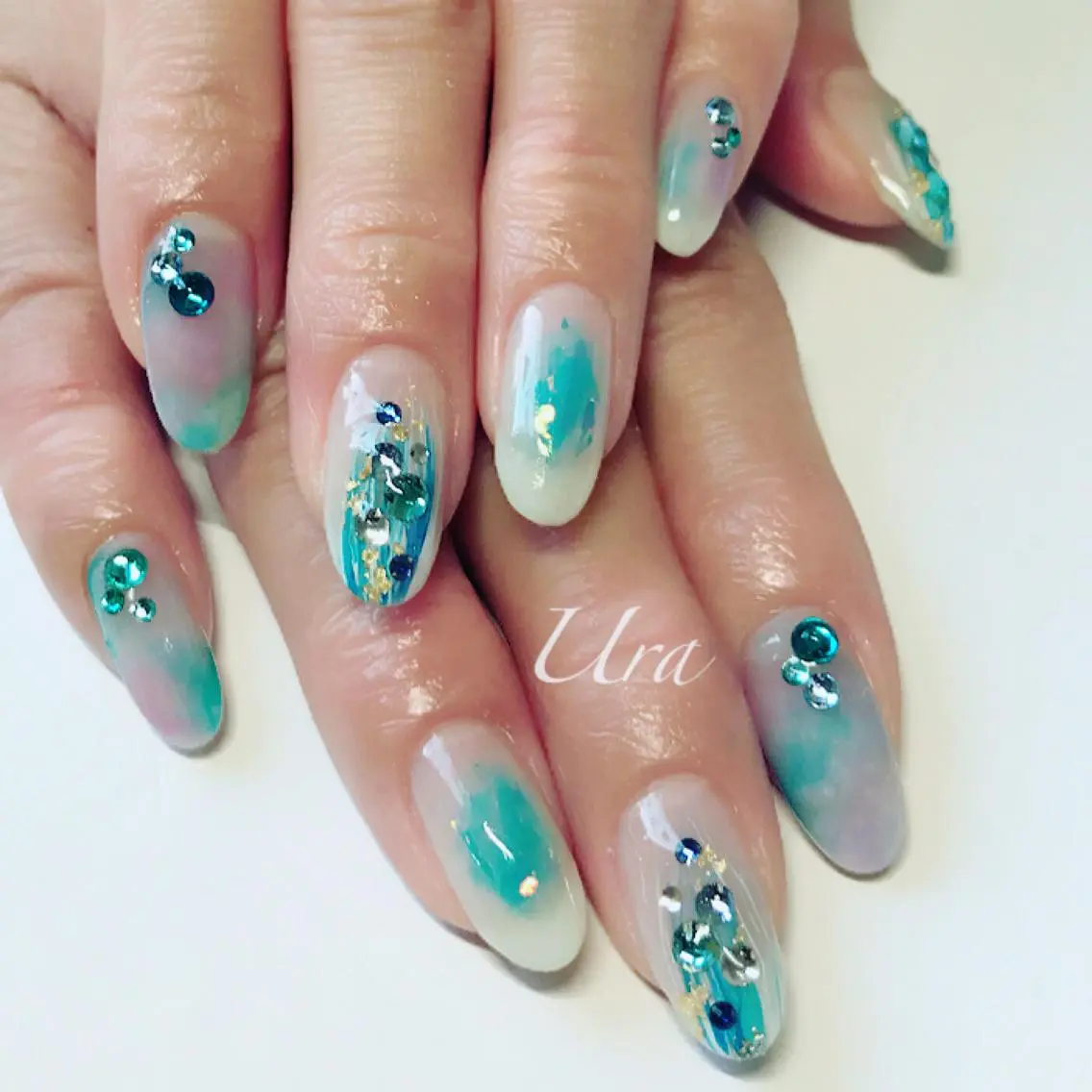 ネイル ブルー UrakoNail 《nail》のネイルデザイン