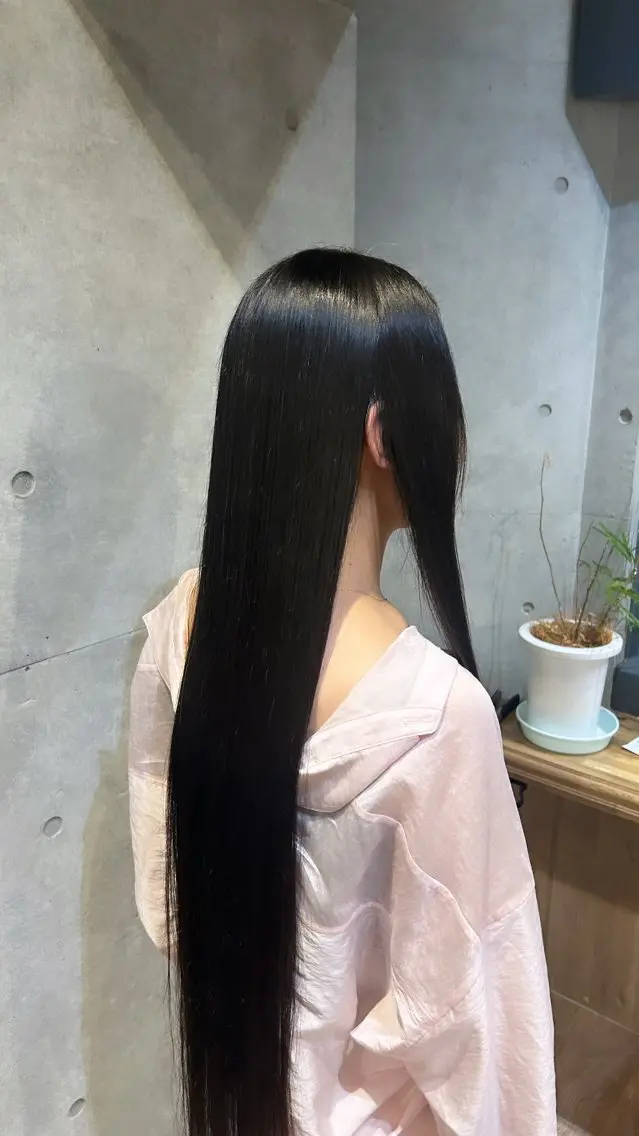 ロング 縮毛矯正 トリートメント 頭浸浴スパ/艶カラー 🌼Hime🌼のヘアスタイル