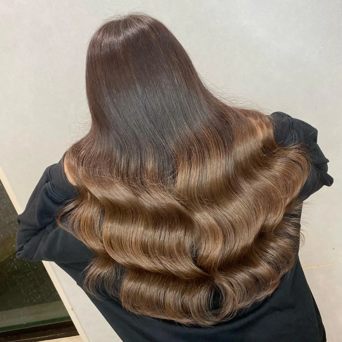 ロング カラー しんどう るなのヘアスタイル