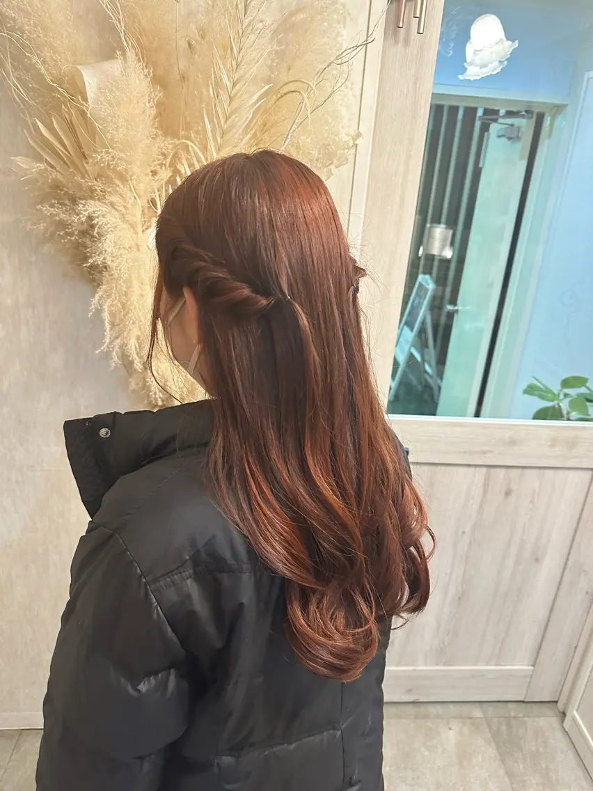ロング カラー ヘアアレンジ 西安 優香のヘアスタイル